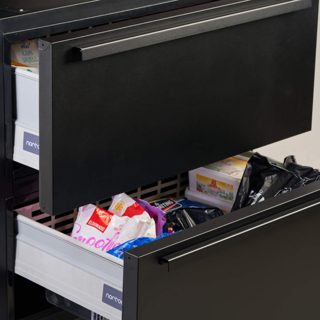 Norcool Schubladen Kühlschrank G3 Mattschwarz