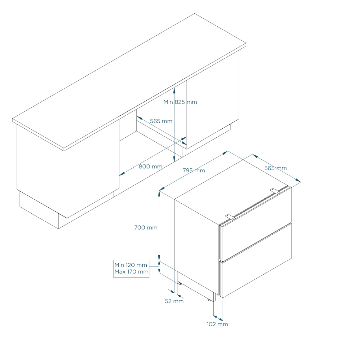 Norcool Schubladen Kühlschrank G3