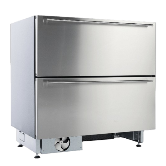 Norcool Unterbau Kühlschrank mit Schubladen G3 mattschwarz 2